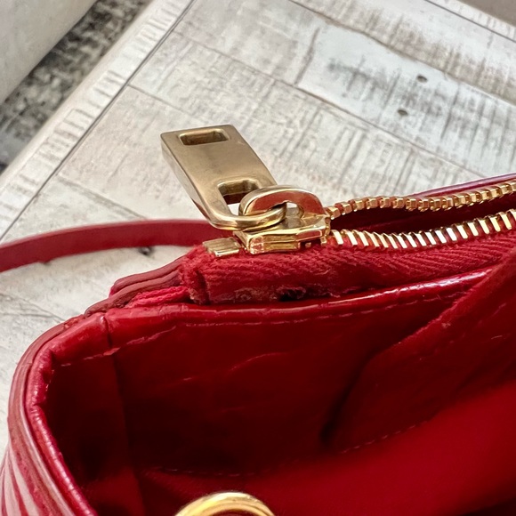 Marc Jacobs Bags Marc Jacobs Calfskin Crocodile Embossed Red Bag